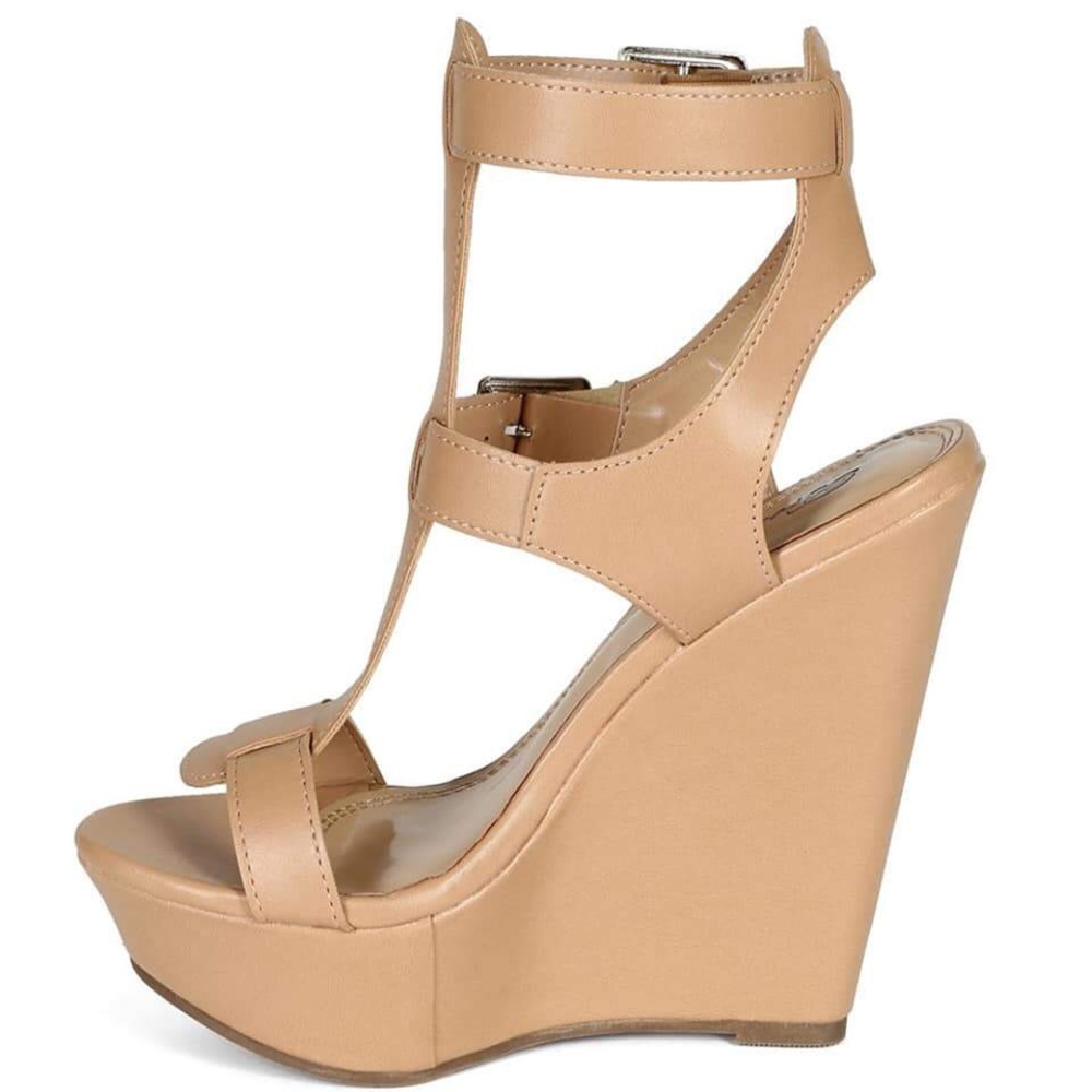 Strappy Open Toe Wedges - Picture 2 of 3